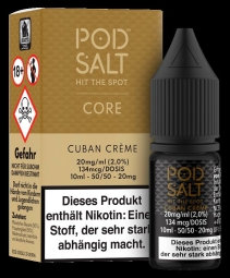 Pod Salt Core - Cuban Creme 10 ml Nikotinesalzt Liquid 20...